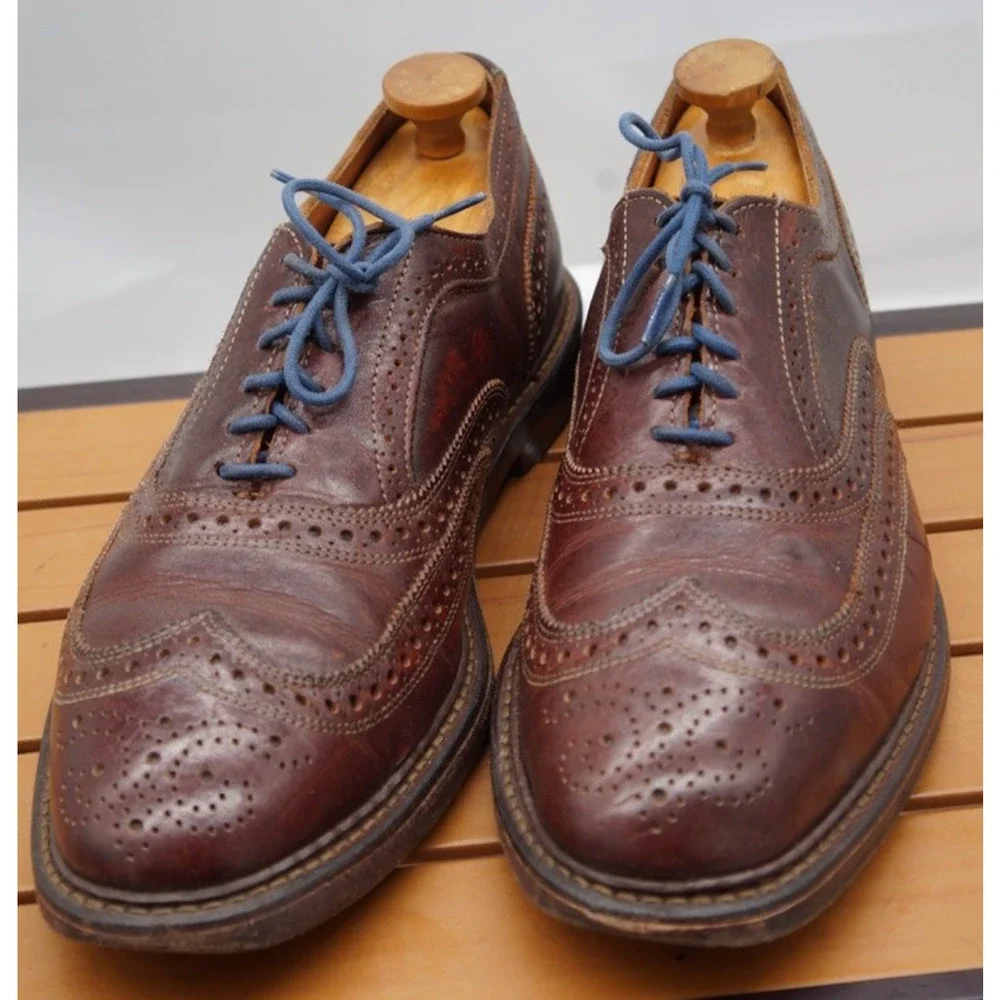 Allen Edmonds MCTAVISH Wingtip Chestnut Brown Shoes Size 10.5 (E Wide)